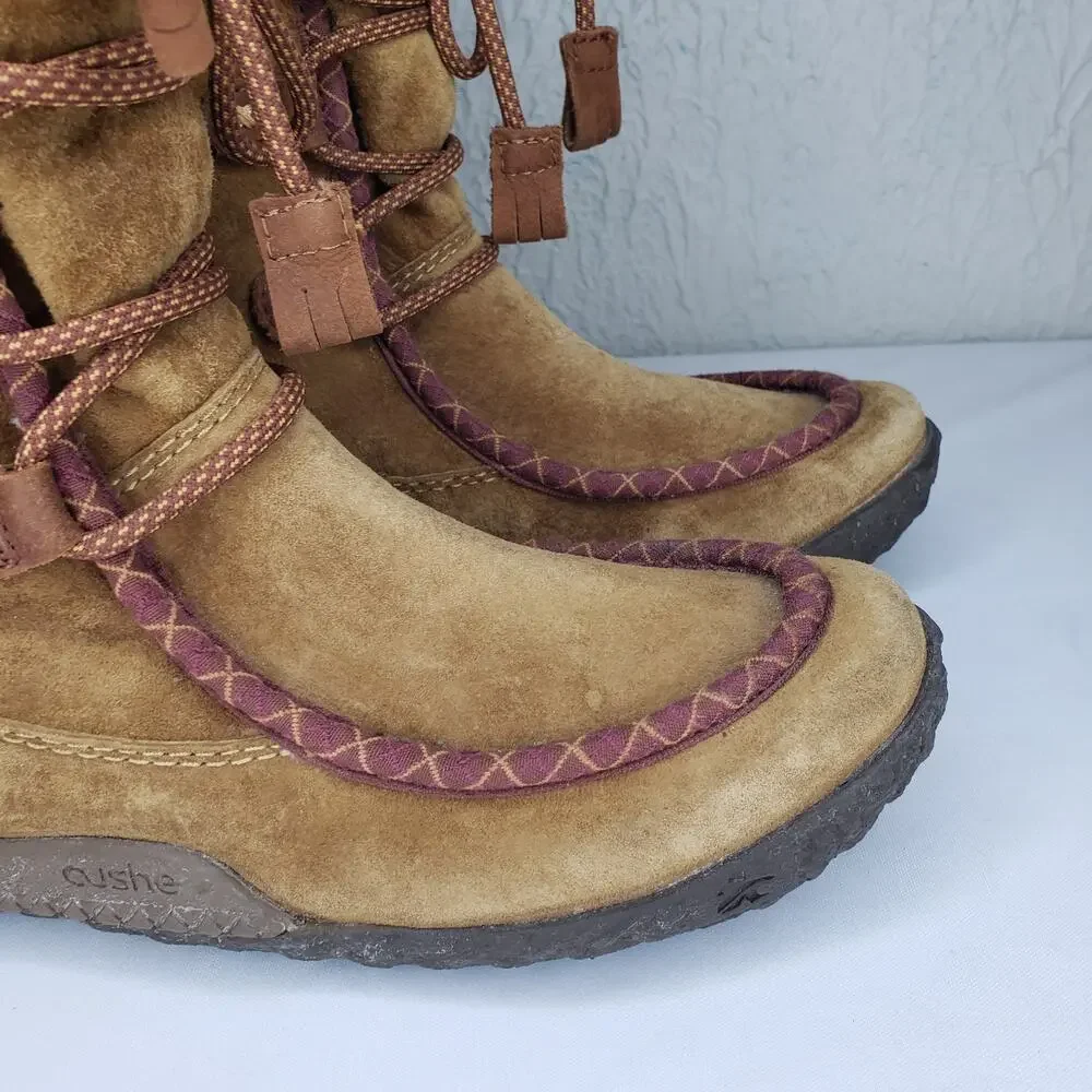 Cushe Clare Womens Size 7 Waterproof Technology Boots Lace Up Fur Lined